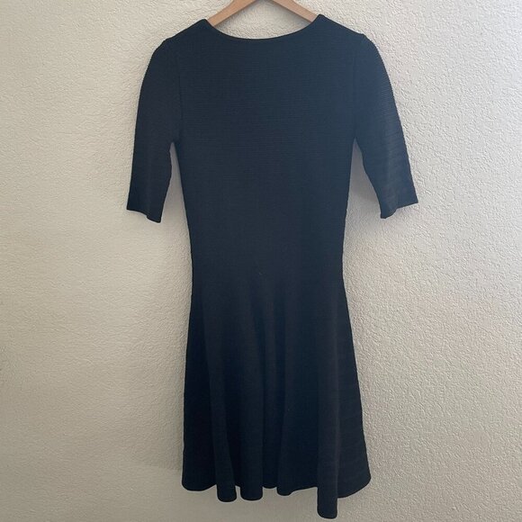 Ivanka Trump Black Knit 3/4 Sleeve Dress Small - Picture 4 of 4